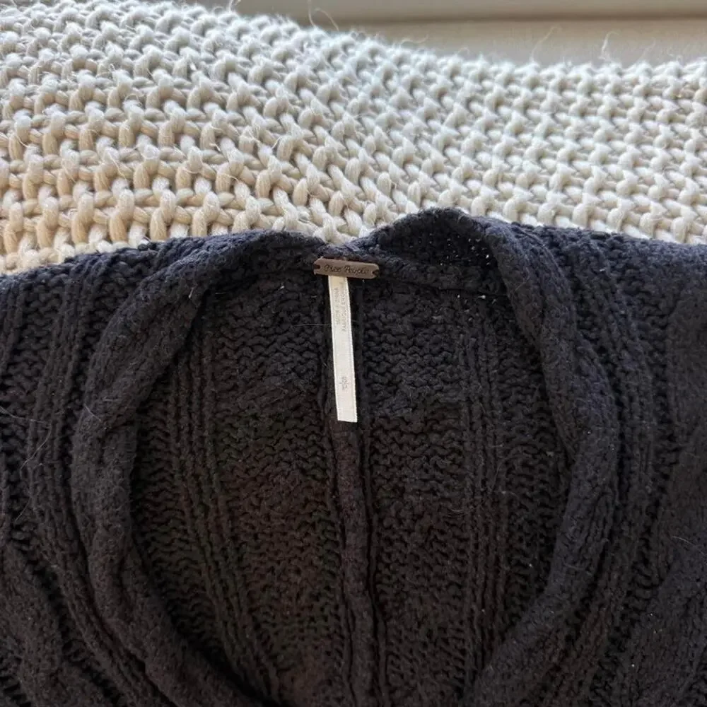 Black free people cable knit